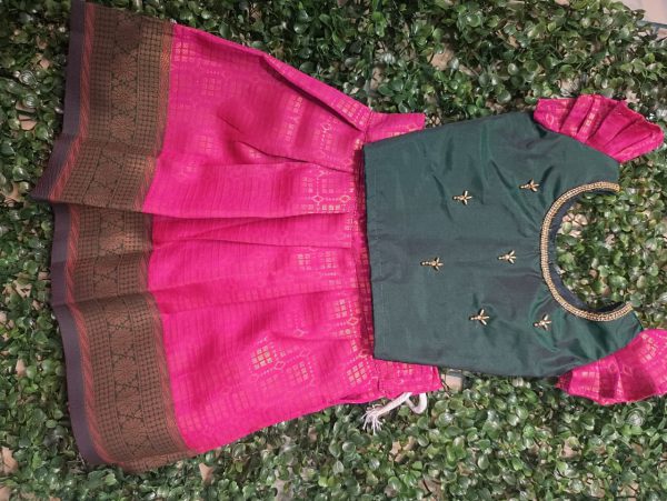 New Stylish Trendy Ethnic Traditional  Wear Pattu Pavadai - Image 2